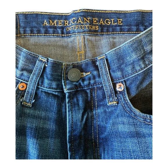 American Eagle Outfitters Men's Jeans Slim Straight 29x32 Medium Blue Denim - Picture 9 of 10